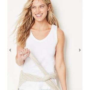 J Jill Pima cotton sleeveless v-neck top